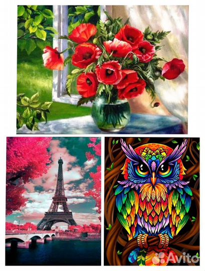 Алмазная мозаика 20*30 Huacan квадратные стразы