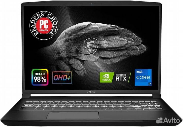 Ноутбук Msi creator M16 i7-12700h rtx 3060 16/512