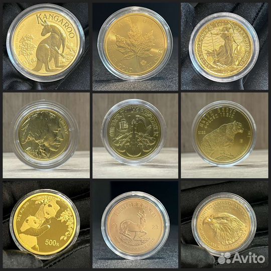 Золотые монеты 31,1г ч.золота