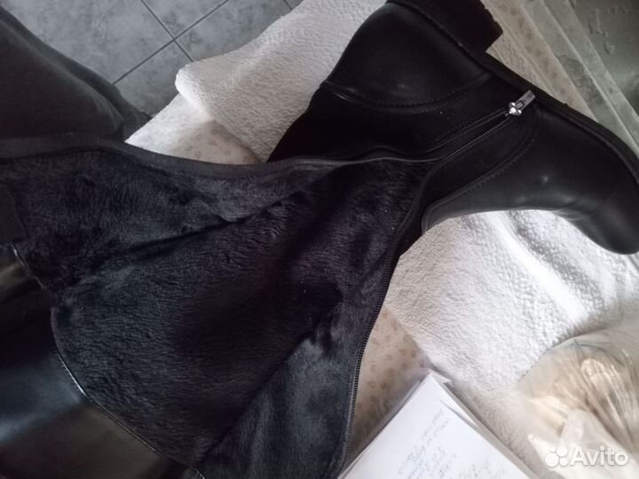 Сапоги женские натуральная кожа 40