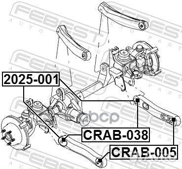 Сайлентблок переднего продольного рычага crab03
