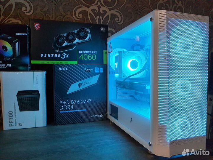 Новый Пк Для Игр RTX 4060 Dual+Core i5 12400F/B760