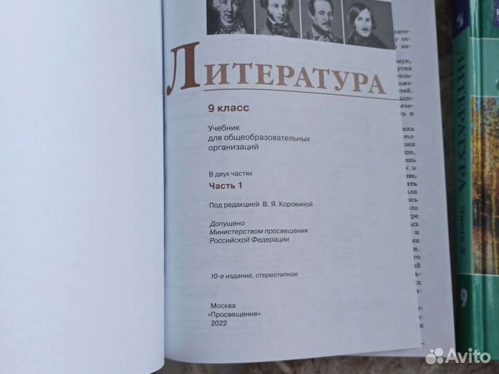 Учебник литература 9 класс