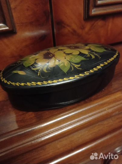 Шкатулка для украшений. Металл. Роспись