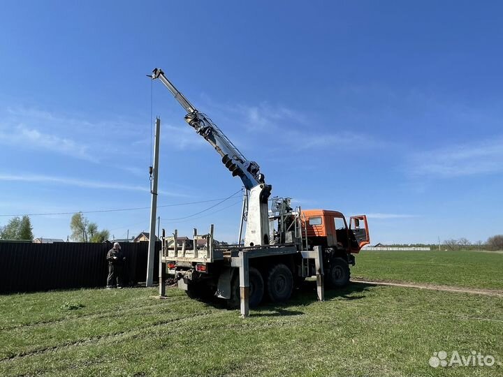 Установка столбов монтаж опор лэп
