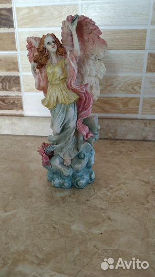 Статуэтка ангел керамический цветной