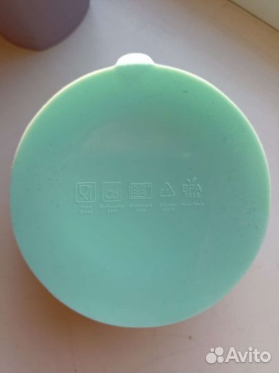 Продам набор тарелка+ложка из силикона, новый