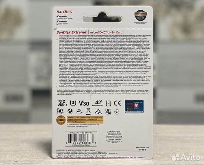 Карта памяти MicroSD 1Tb San Disk Extreme (ориг.)