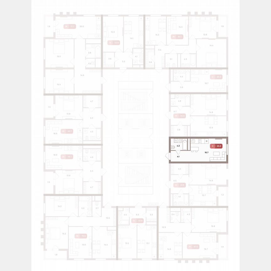 Квартира-студия, 25 м², 23/32 эт.