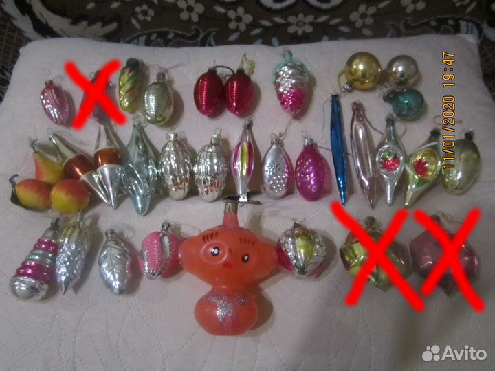 Ёлочные игрушки времён СССР