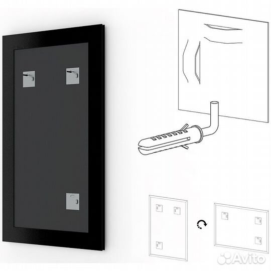 Зеркало Evoform Definite 152х72 BY 1112 в багетно