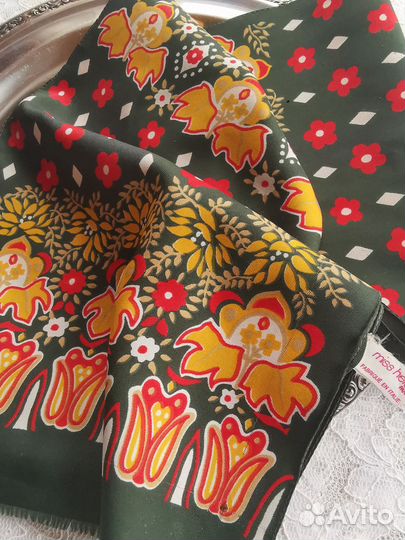 Винтажный яркий шарф Италия