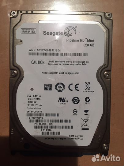 Жесткий диск для ноутбука 320