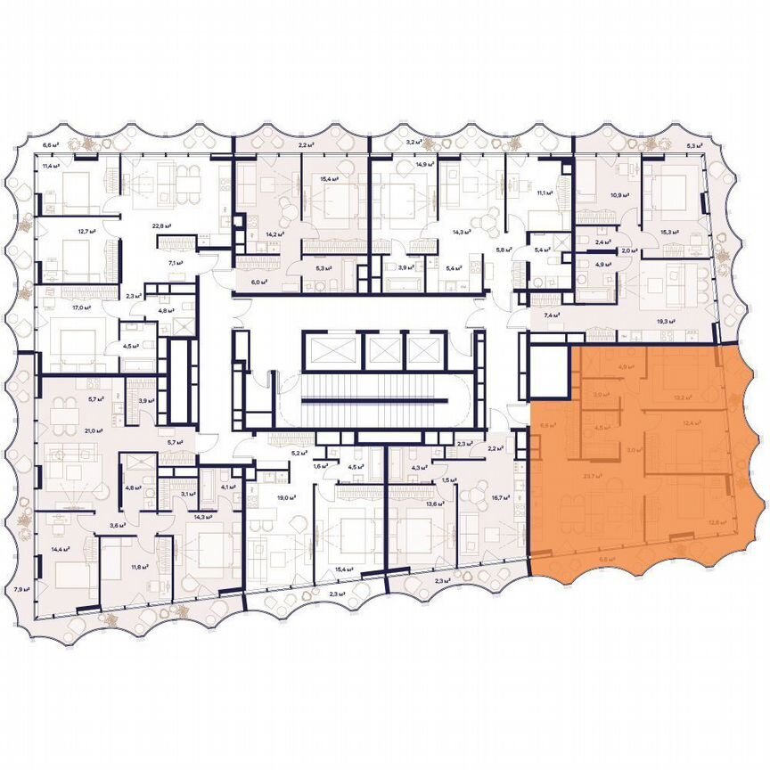 3-к. квартира, 90,7 м², 17/24 эт.