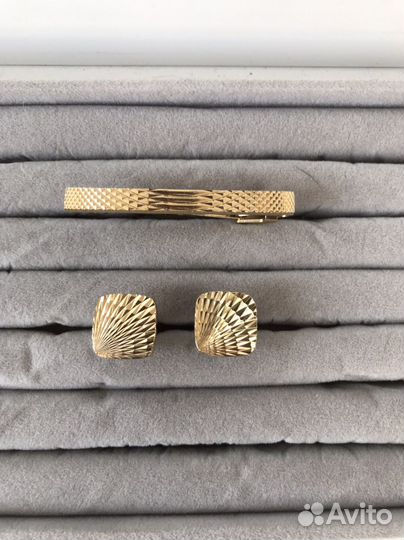 Комплект зажим и запонки