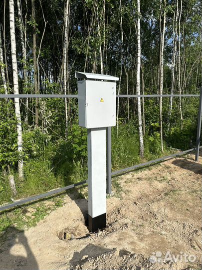 Электрик. Монтаж трубостойки и заземления