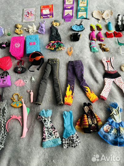 Лот аксессуаров и питомцев для кукол Монстер Хай