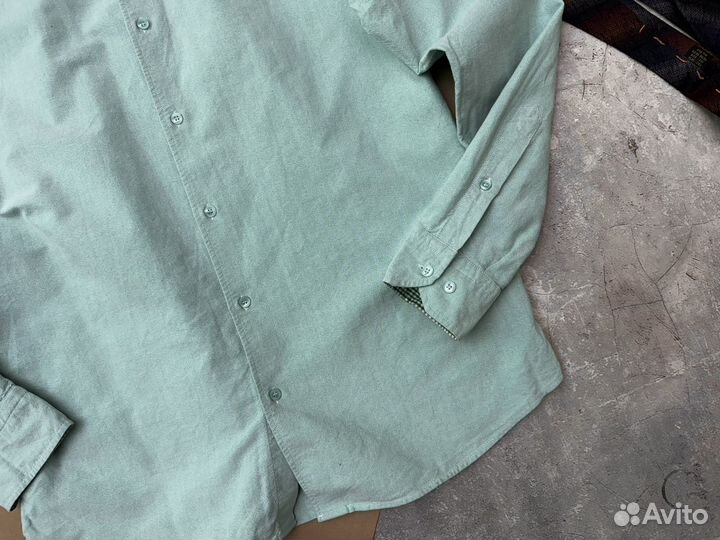 Ментоловая рубашка оксфорд Lacoste оригинал