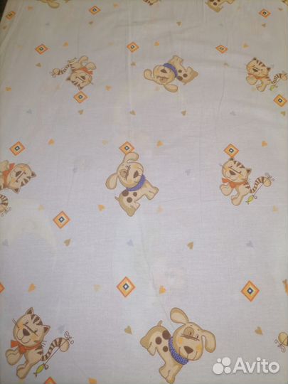 Продам детский матрасик+простынь на резинке