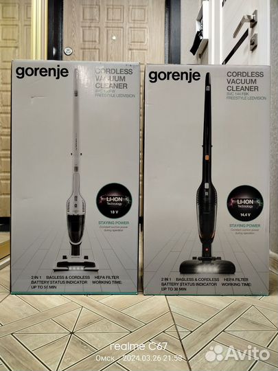 Новый пылесос Gorenje 18V,14,4V беспроводной
