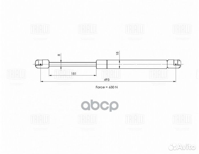 Амортизатор Peugeot 307 (00) универс. (крышки