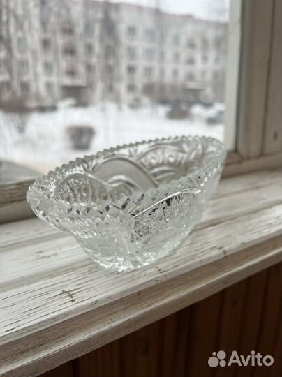 Ваза (салатник, конфетница) хрусталь