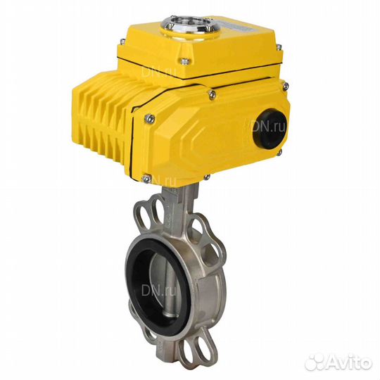 Затвор дисковый поворотный DN.ru WBV3232E-2W-Fb Ду200 Ру16, корпус - сталь 316L, диск - сталь 316L