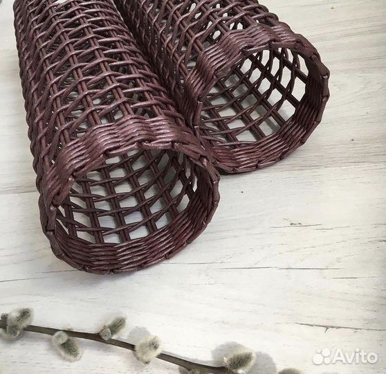 Ваза напольная плетеная