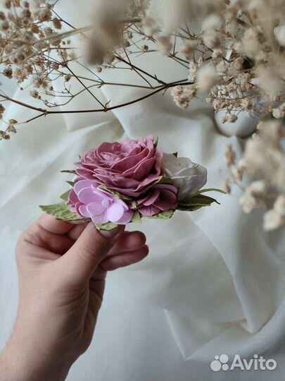 Заколка цветы. Ободок. Повязка розы