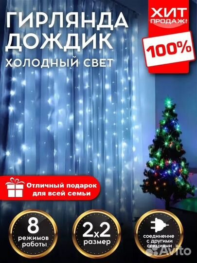 Гирлянда на шторы