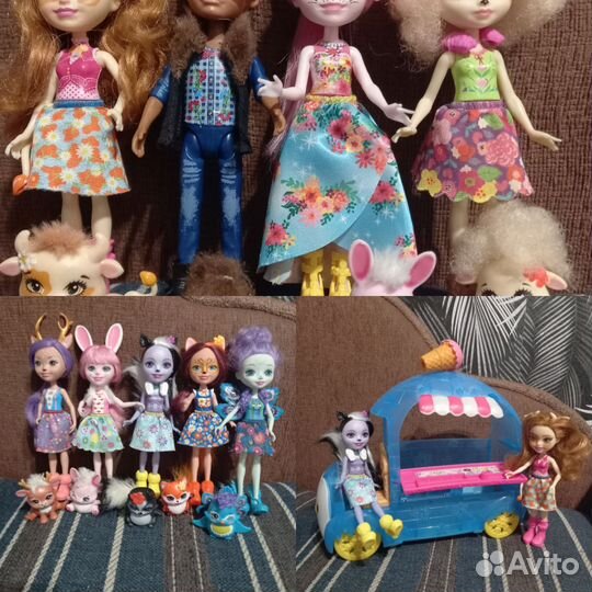 Куклы энчантималс и автобус