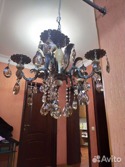 Люстра потолочная хрустальная