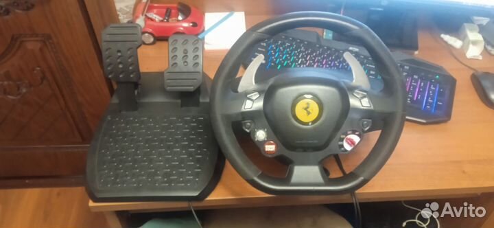 Игровой руль с педалями для приставки