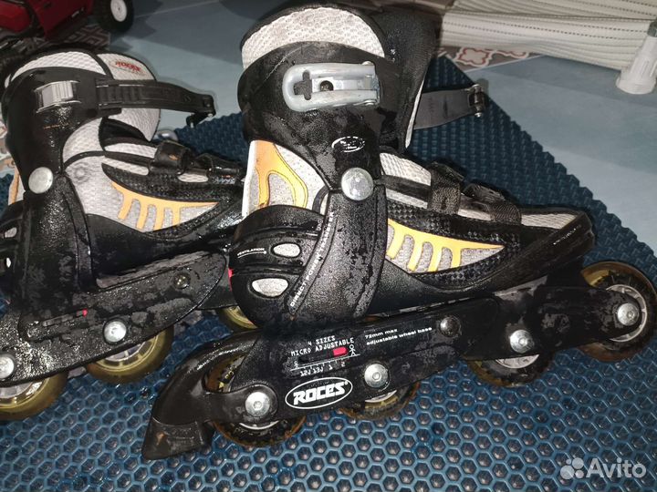 Роликовые коньки раздвижные размер 30-35