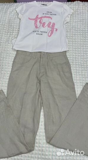 Льняные брюки женские