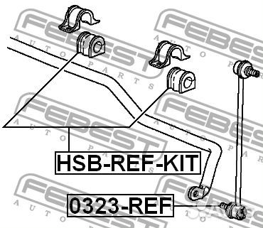 Втулка переднего стабилизатора комплект D20