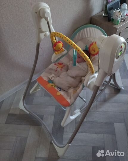 Детские электронные качели fisher-price 3 в 1