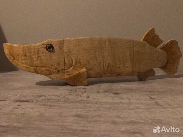 Домино «Щука» (Карельская береза)