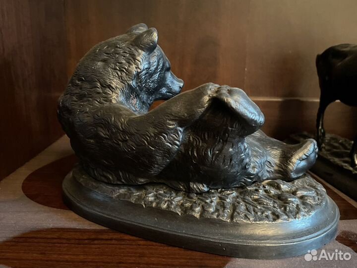 Касли.СССР.Чугун.Медведь в малиннике