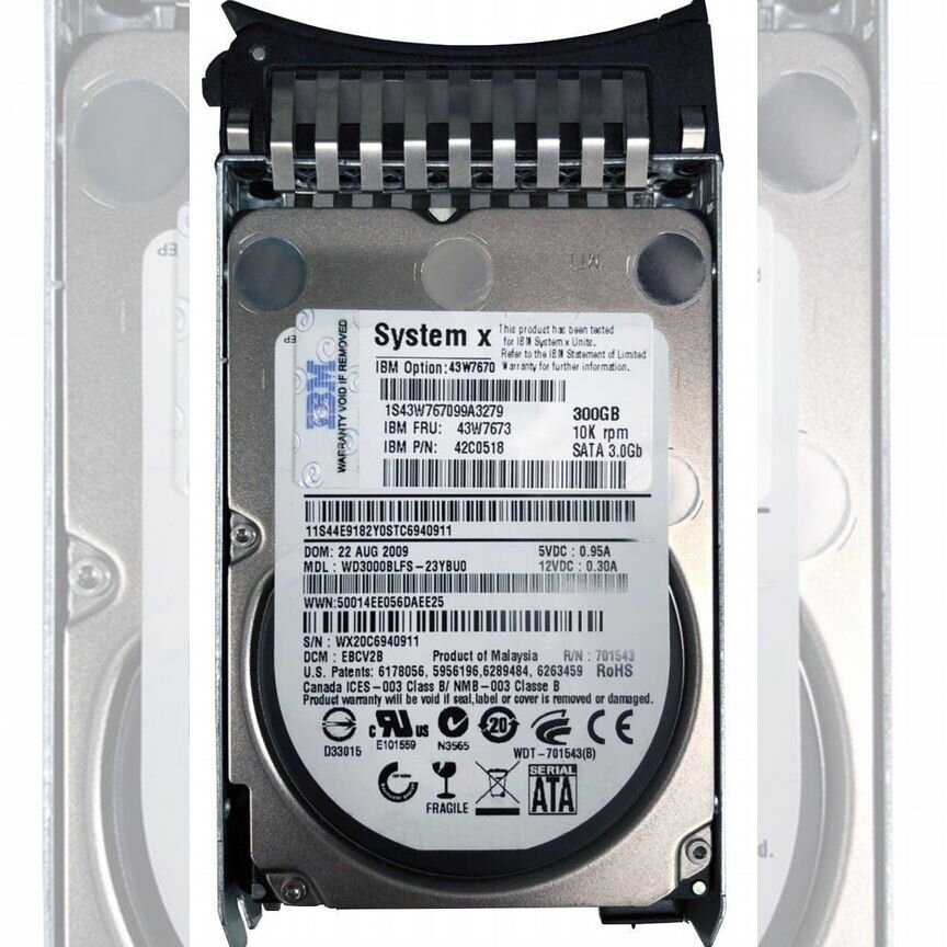 [43W7673] Жесткий Диск Ibm 300gb Sata2 2,5 43w7673