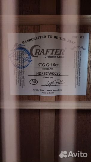 Электроакустическая гитара Crafter STG G-16ce