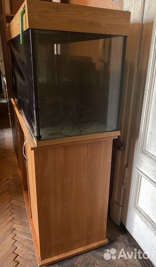 Аквариум 300 литров с тумбой бу фильтр камни песок