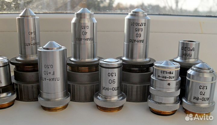 Советские объективы для микроскопов