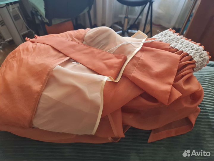 Шторы с ламбрекеном бу. Тюль не входит в компл