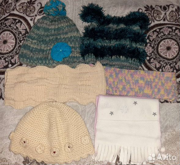 Шапки и шарфики детские для девочки