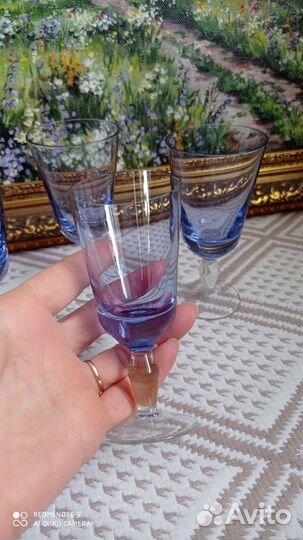 Рюмки и бокалы цветное стекло СССР