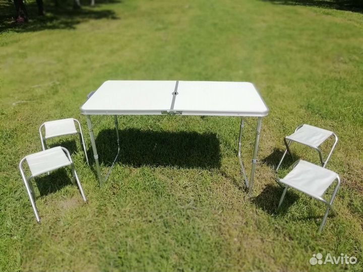 Стол складной большой 120х60 + 4 стула