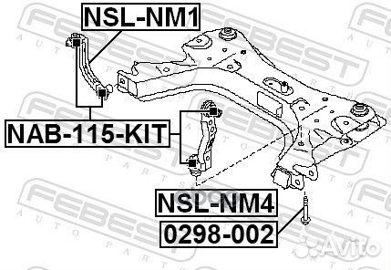 0298-002 болт nissan tiida JPN make C11 2005.08