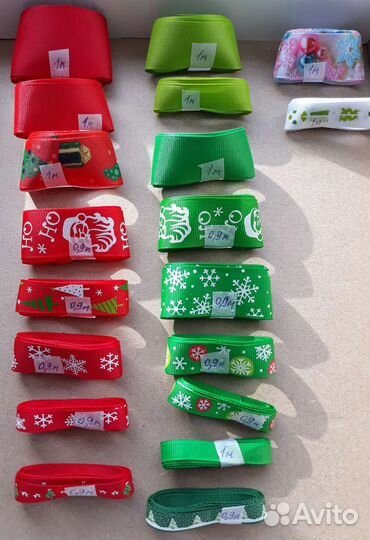 Набор новогодних репсовых лент