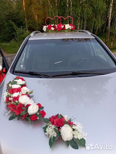 Украшение машины на свадьбу